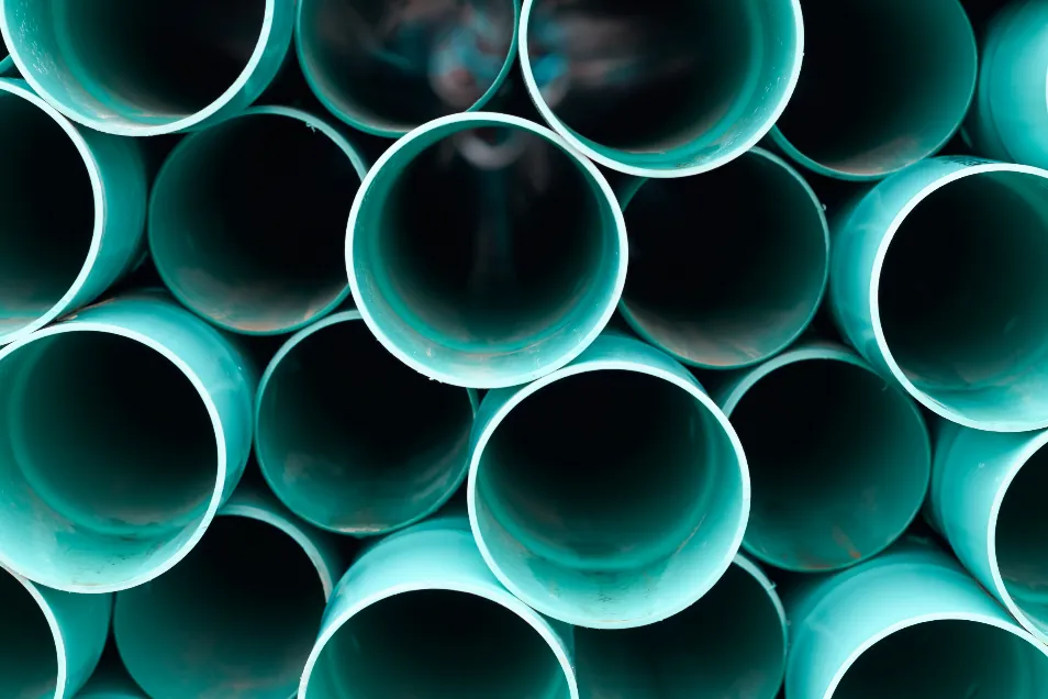 Stack of plumbing pipes